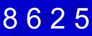 Sample house number sign reads 8625 in white on blue background